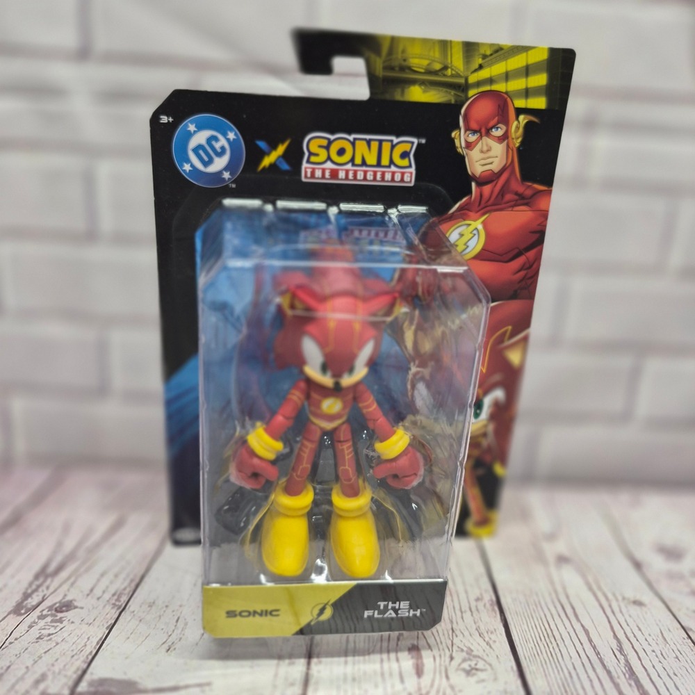 Sonic the Hedgehog x DC The Flash Action Figure Jakks Pacific Crossover Red 5"